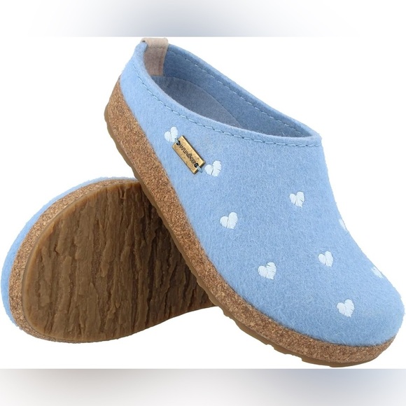 HAFLINGER Cuoricini Felt Clog Wool Slipper | 39 (US8) - Picture 13 of 13